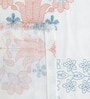 White Floral 400 TC Cotton Superking Size Bedsheet With 2 Pillow Covers