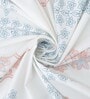 White Floral 400 TC Cotton Superking Size Bedsheet With 2 Pillow Covers