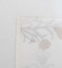 White Floral 400 TC Cotton Superking Size Flat Bedsheet With 2 Pillow Covers