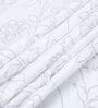 White Floral 400 TC Cotton Superking Size Flat Bedsheet With 2 Pillow Covers
