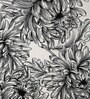 White Floral Blended Linen 4 ft x 6 ft Machine Made Carpet