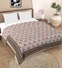 white Floral Cotton Double Bed Duvet