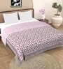 white Floral Cotton Double Bed Duvet
