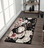 White Floral Polypropylene 5 ft x 2.5 ft Machine Made Runner