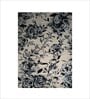 White Floral Wool 4 ft x 6 ft Hand Tufted Carpet