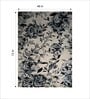 White Floral Wool 4 ft x 6 ft Hand Tufted Carpet