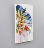 White Floret Art Digital Printed Marble Floral Art Panel