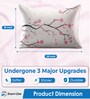 White Flower Premium 3D Printed Pillow Covers (Set of 4) With 2Pcs Scrunchie Free