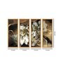 White Flowers Multicolour Canvas Framed Floral Art Panel Set of 4