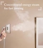 White Garment Steamer with Stand & Water Pouring Mug