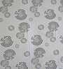 White Geometric 330 TC Cotton Double Queen Size Bedsheet With 2 Pillow Covers Monochrome Collection