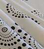 White Geometric 330 TC Cotton Single Bed Size Bedsheet With 1 Pillow Cover Monochrome Collection