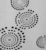 White Geometric 330 TC Cotton Single Bed Size Bedsheet With 1 Pillow Cover Monochrome Collection