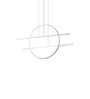 White Geometric Alumnium & Acyrlic 2 Ft LED Chandelier