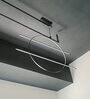 White Geometric Alumnium & Acyrlic 2 Ft LED Chandelier