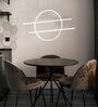 White Geometric Alumnium & Acyrlic 2 Ft LED Chandelier