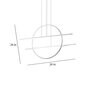 White Geometric Alumnium & Acyrlic 2 Ft LED Chandelier