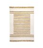 White Geometric Hand Tufted 5 Ft X 3 Ft  Dhurrie