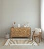 White Geometric Hand Tufted 5 Ft X 3 Ft  Dhurrie
