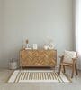 White Geometric Hand Tufted 6 Ft X 4 Ft  Dhurrie