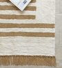 White Geometric Hand Tufted 6 Ft X 4 Ft  Dhurrie