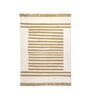 White Geometric Hand Tufted 6 Ft X 4 Ft  Dhurrie