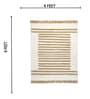 White Geometric Hand Tufted 6 Ft X 4 Ft  Dhurrie