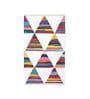 White Geometric Hand Woven 3 Ft X 2 Ft Dhurrie