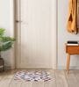 White Geometric Hand Woven 3 Ft X 2 Ft Dhurrie