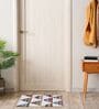 White Geometric Hand Woven 3 Ft X 2 Ft Dhurrie