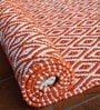 Geometric Pattern Cotton 5 x 2 Feet Flat Weave Bedside Runner