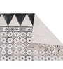 White Geometrical Cotton 36x54 Inches Hand Woven Dhurrie