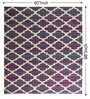 White Geometrical Pet 8X5 Feet Hand Woven Carpet
