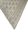 White Geometrical Pet 8X5 Feet Hand Woven Carpet
