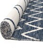 White Geometrical Pet 8X5 Feet Hand Woven Carpet