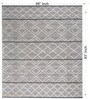 White Geometrical Pet 8X6 Feet Hand Woven Carpet