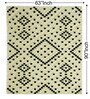 White Geometrical Wool Hand Tufted Carpet