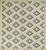 White Geometrical Wool Hand Tufted Carpet