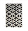 White Geometrical Wool 4 ft x 6 ft Hand Tufted Carpet
