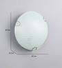 Gilford White Metal & Glass Ceiling Flush Mount