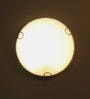 Gilford White Metal & Glass Ceiling Flush Mount
