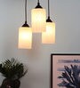 Groovy White Glass Cluster Hanging Light