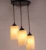 Groovy White Glass Cluster Hanging Light