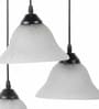 White Glass 3 Light Cluster Hanging Lamp