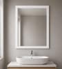 White Glass Ancient Wall Mirror