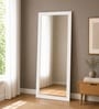White Glass Art Full Length Mirror