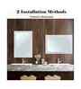 White Glass Bathroom Wall Mirror