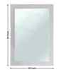 White Glass Bathroom Wall Mirror