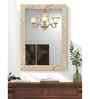 White Glass Bathroom Wall Mirror