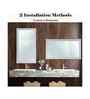White Glass Bathroom Wall Mirror
